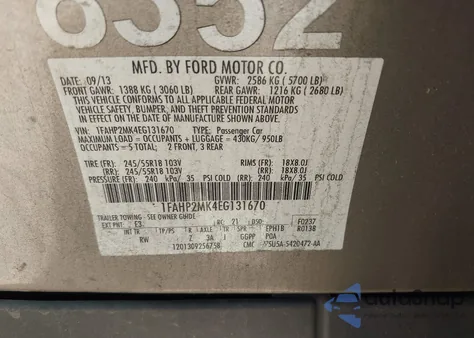 2014 Ford Police Interceptor z USA, uszkodzony, nr VIN 1FAHP2MK4EG131670